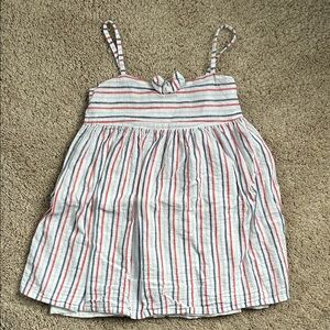 OshKosh B'gosh Girls Striped Spaghetti Strap Dress - Red, Blue, White